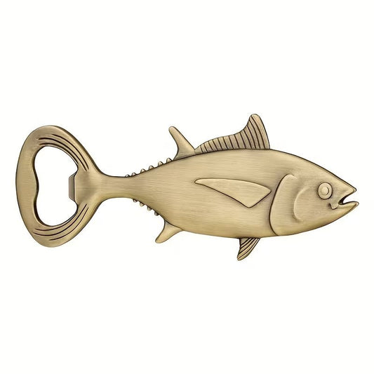 Metal Brass Tuna Fish Fishing Bottle Opener Premium Gift UK