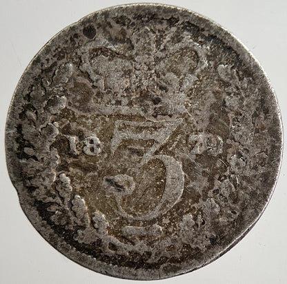 1879 Victoria Threepence Silver Coin | Collectable Grade | a8813