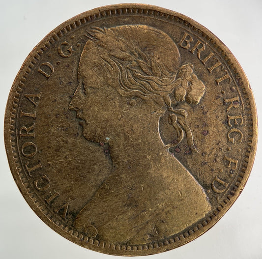 1862 Victoria One Penny Coin | Fine Collectable Grade