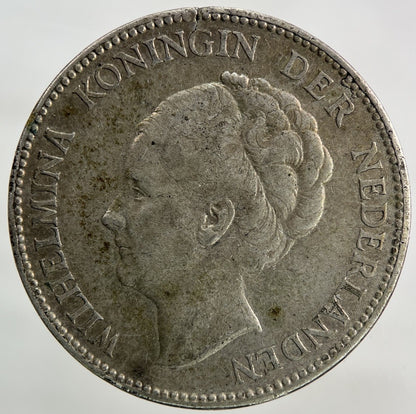 1931 Bent Netherlands 1 Gulden Silver Coin | Collectable Grade