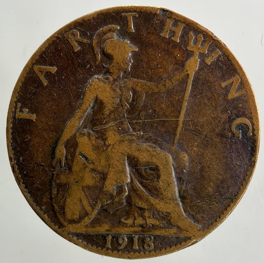 1918 George V Farthing Coin | Collectable Grade