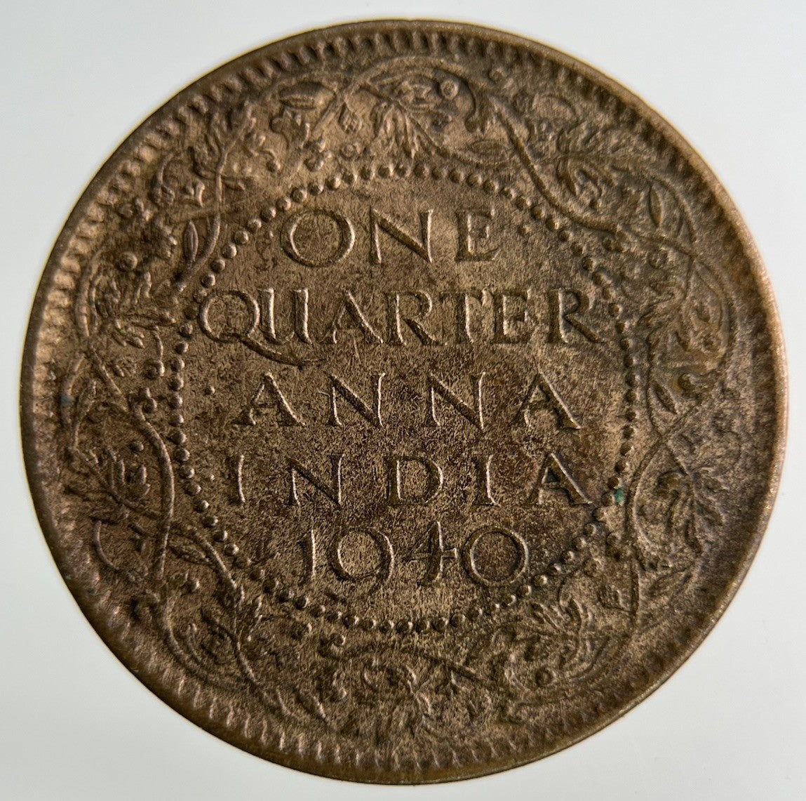 1940 India Quarter 1/4 Anna Coin | Fine Collectable Grade