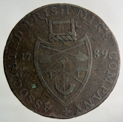 1789 British Cronebane Irish Mine Half - Penny Coin | Collectable Grade