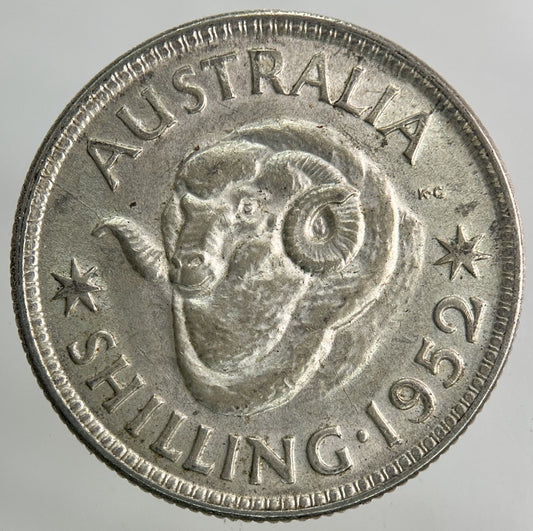 1952 Australia Shilling Silver Coin | Very High Grade
