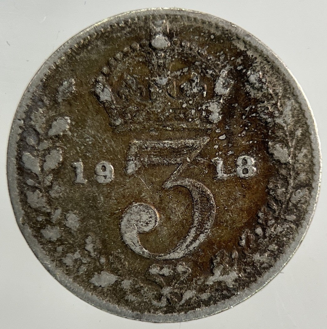 1918 George V Threepence Silver Coin | Collectable Grade