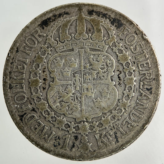 1914 Sweden 1 Krona Silver Coin | Collectable Grade