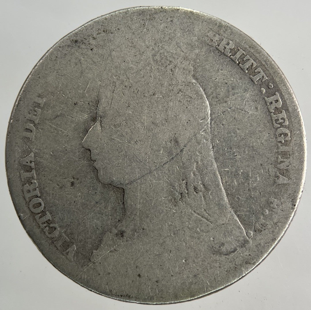 1891 Victoria Shilling Silver Coin | Fair Grade