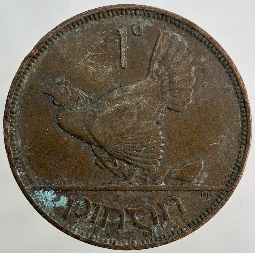 1937 Irish Ireland One Penny Coin | Fine Collectable Grade