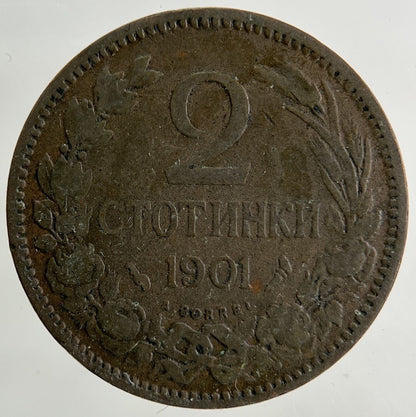 1901 Bulgaria 2 Stotinki Coin | Collectable Grade