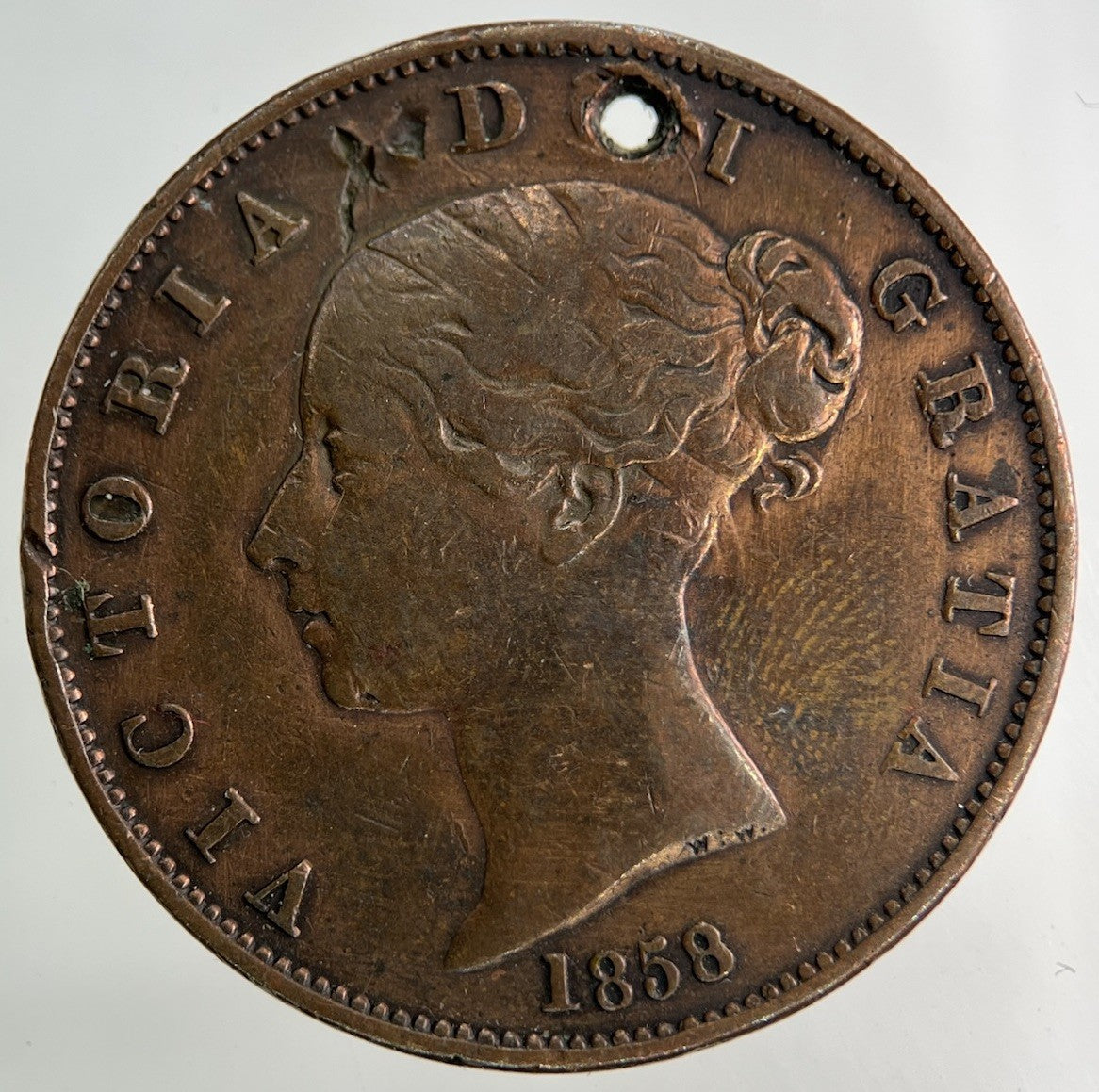 1858 Victoria Half - Penny Coin | Collectable Grade