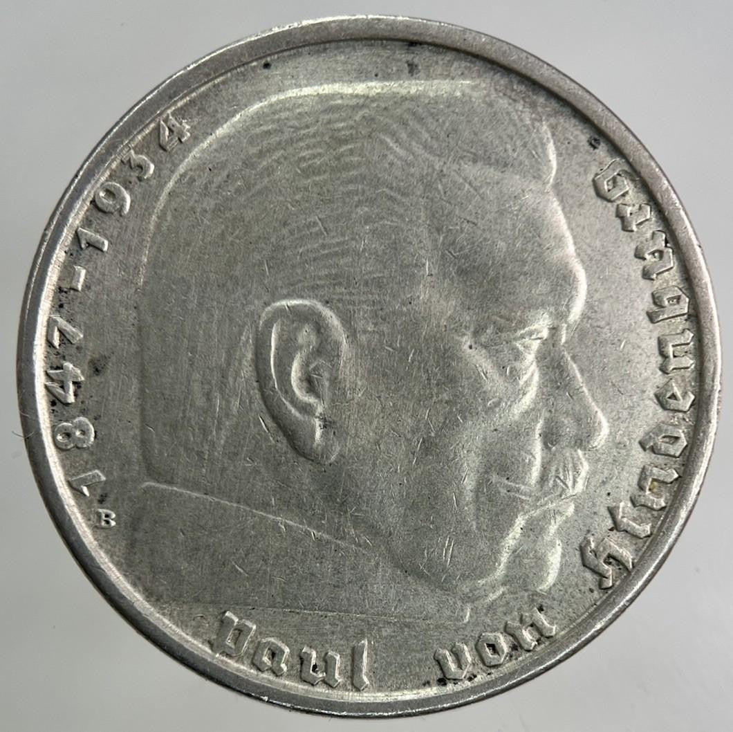1938 German 2 Mark Silver Coin | Very High Grade