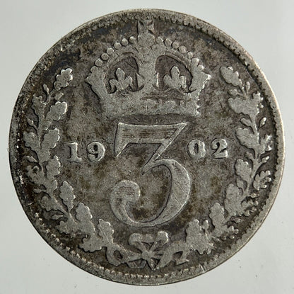 1902 Edward VII Threepence Silver Coin | Collectable Grade