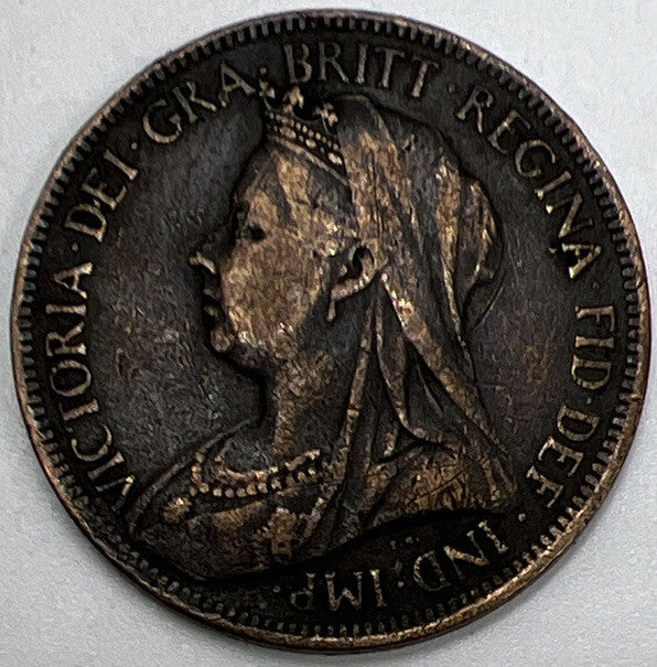 1900 Victoria Half - Penny Coin | British Coin | Fine Collectable Grade | a1080