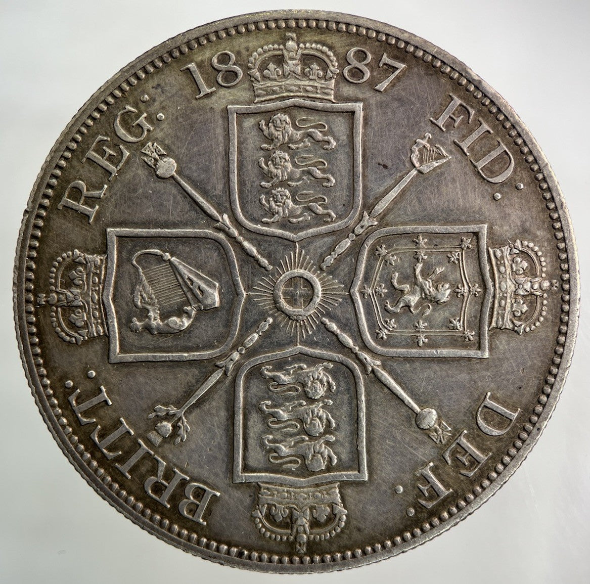 1887 Victoria Double Florin Silver Coin | Very High Grade
