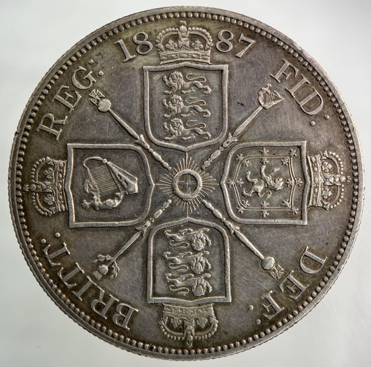 1887 Victoria Double Florin Silver Coin | Very High Grade