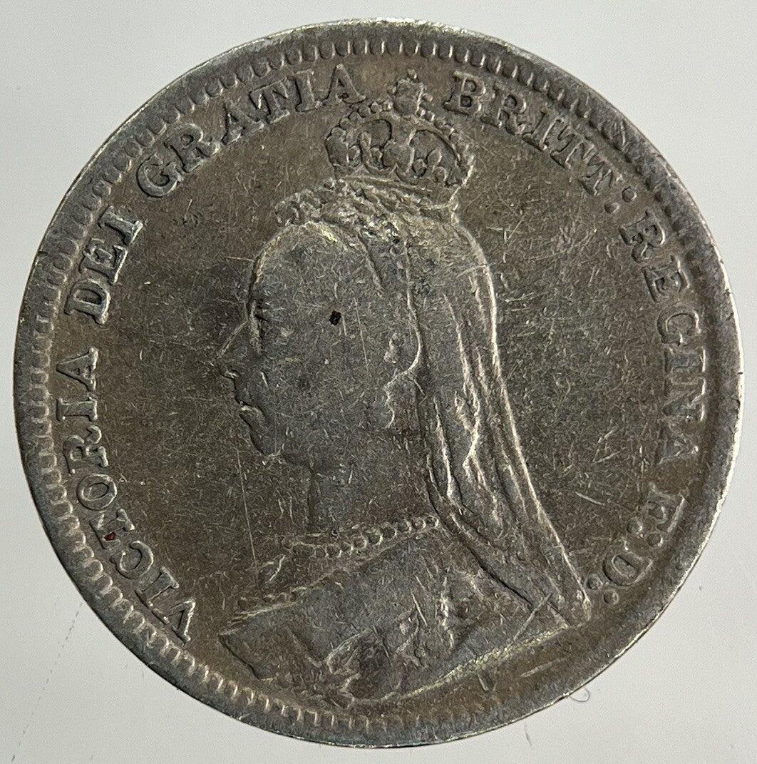 1890 Victoria Threepence Silver Coin | Fine Collectable Grade