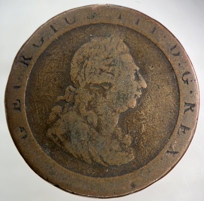 1797 George III 3rd Cartwheel One Penny Coin | Collectable Grade