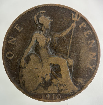 1910 Edward VII One Penny Coin | Collectable Grade