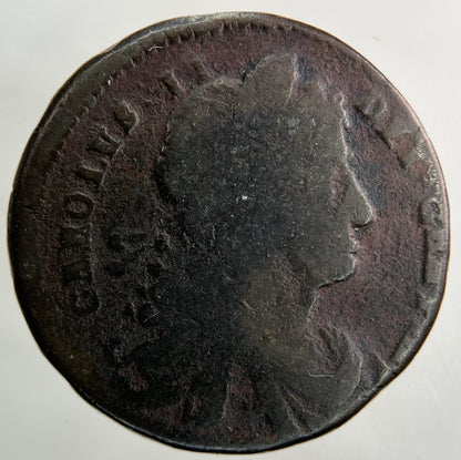 1682 Irish Half - Penny Coin | Fine Collectable Grade