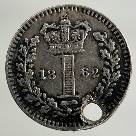 1862 Victoria Maundy One - Pence Silver Coin | Fine Collectable Grade