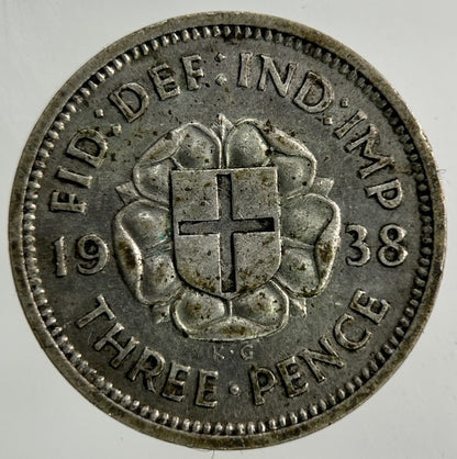 1938 George VI Threepence Silver Coin | Collectable Grade