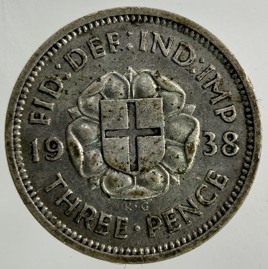 1938 George VI Threepence Silver Coin | Collectable Grade