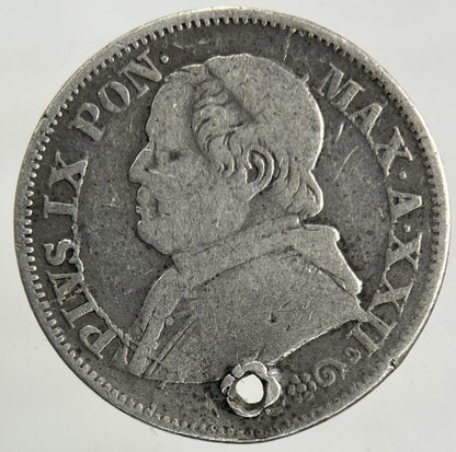 1867 Italy Papal States 10 Soldi Silver Coin | Collectable Grade