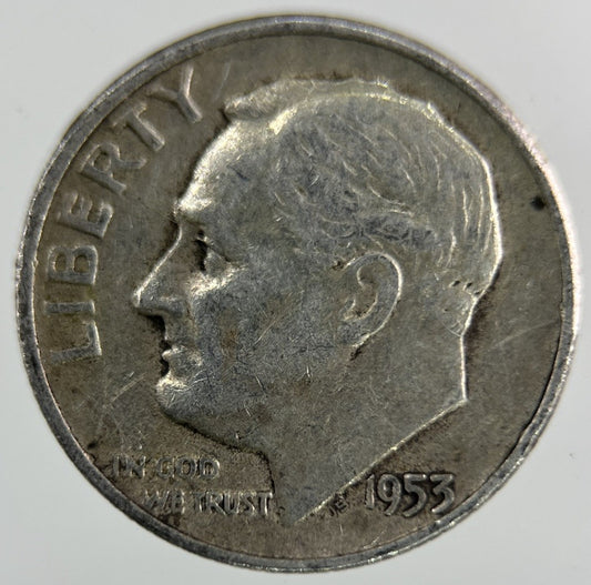 1953 US USA Roosevelt Dime Silver Coin | Collectable Grade