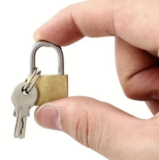 1 x Mini Solid Metal Padlock Lock With 2 Keys For Bag Suitcase Diary Premium UK