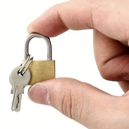 1 x Mini Solid Metal Padlock Lock With 2 Keys For Bag Suitcase Diary Premium UK