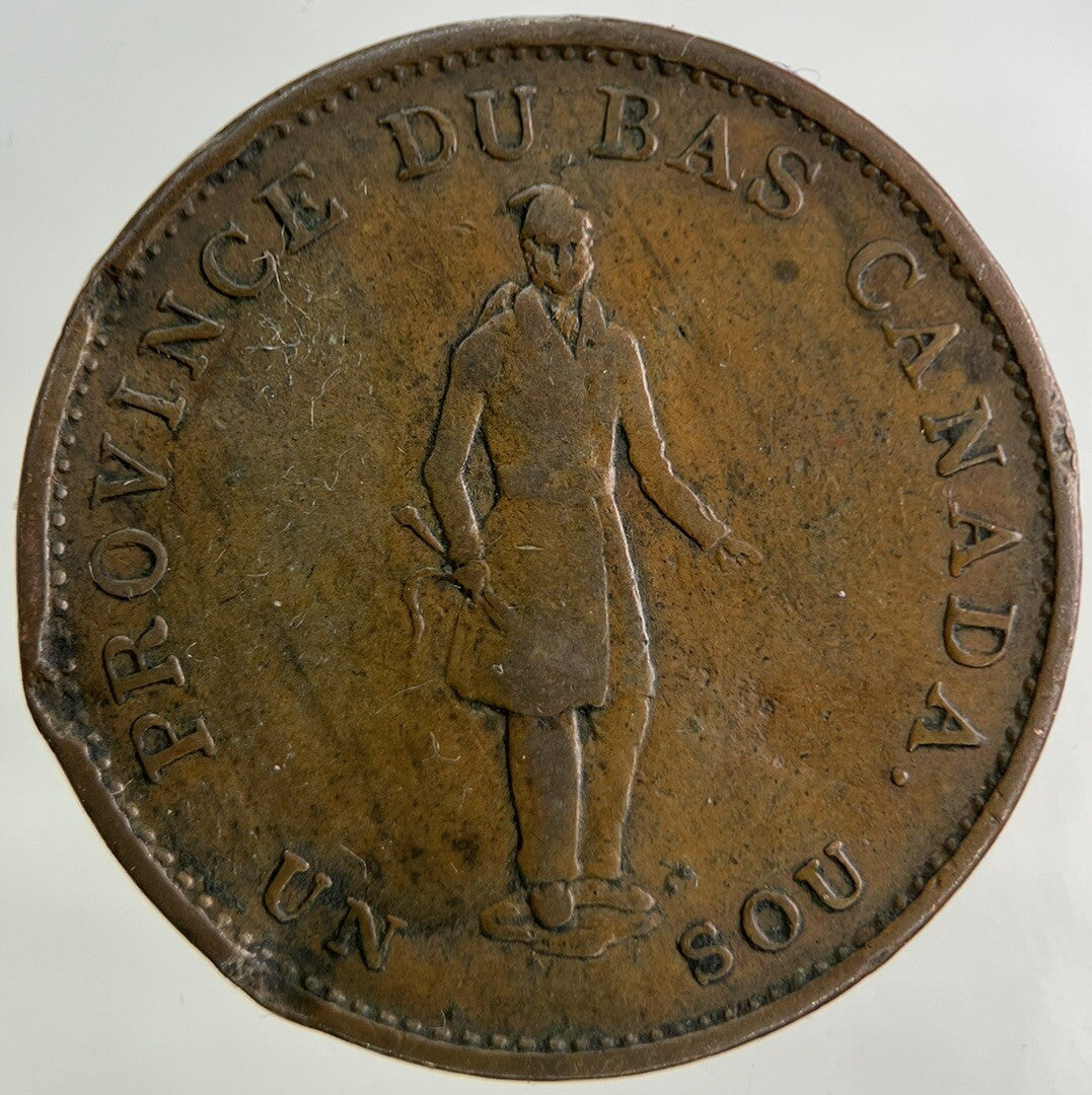 1837 Canada Bank Token Half - Penny Coin | Fine Collectable Grade