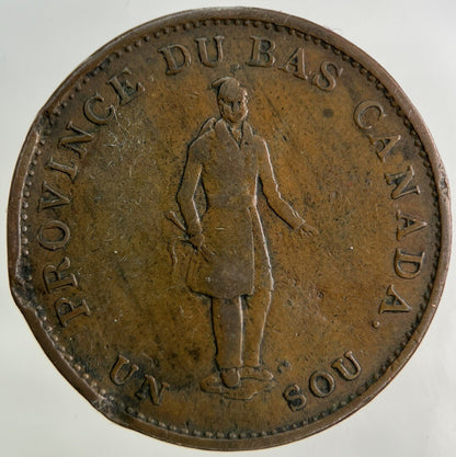 1837 Canada Bank Token Half - Penny Coin | Fine Collectable Grade