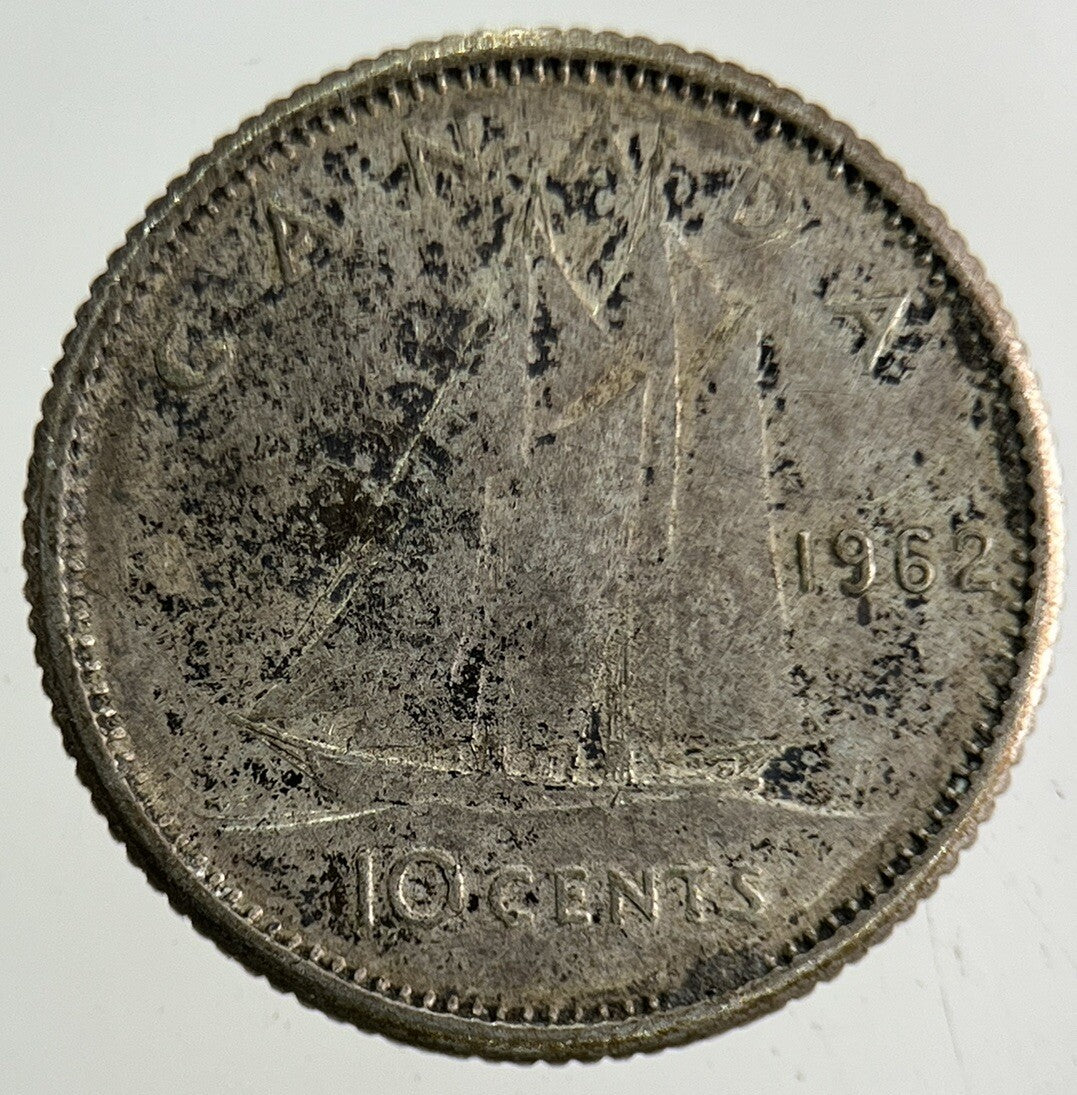 1962 Canada 10 Cents Silver Coin | Collectable Grade