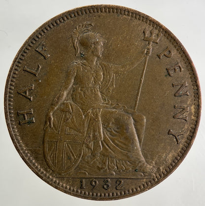 1932 George V Half - Penny Coin | Very High Grade