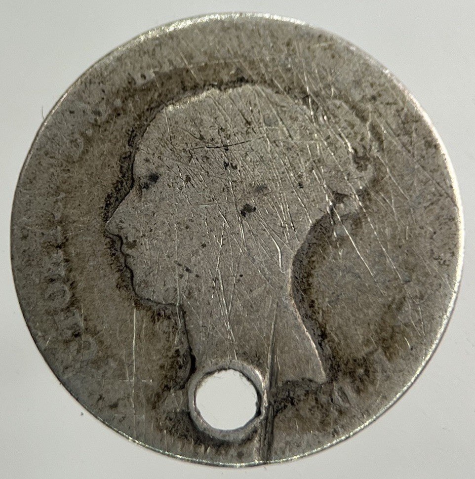 British Victoria Threepence Silver Coin | Worn Grade