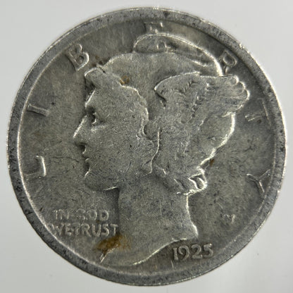 1925 US USA Mercury Dime Silver Coin | Collectable Grade