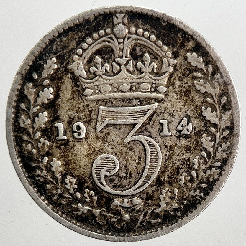 1914 George V Threepence Silver Coin | Very High Grade
