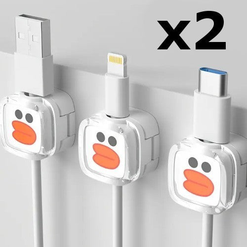 2 x Duck Magnetic Charger Cable Holders Phone Tablet iPad iPhone Samsung - UK