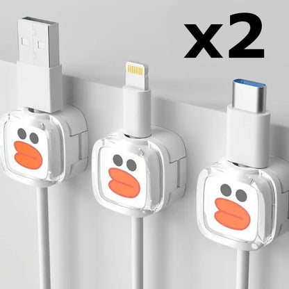 2 x Duck Magnetic Charger Cable Holders Phone Tablet iPad iPhone Samsung - UK