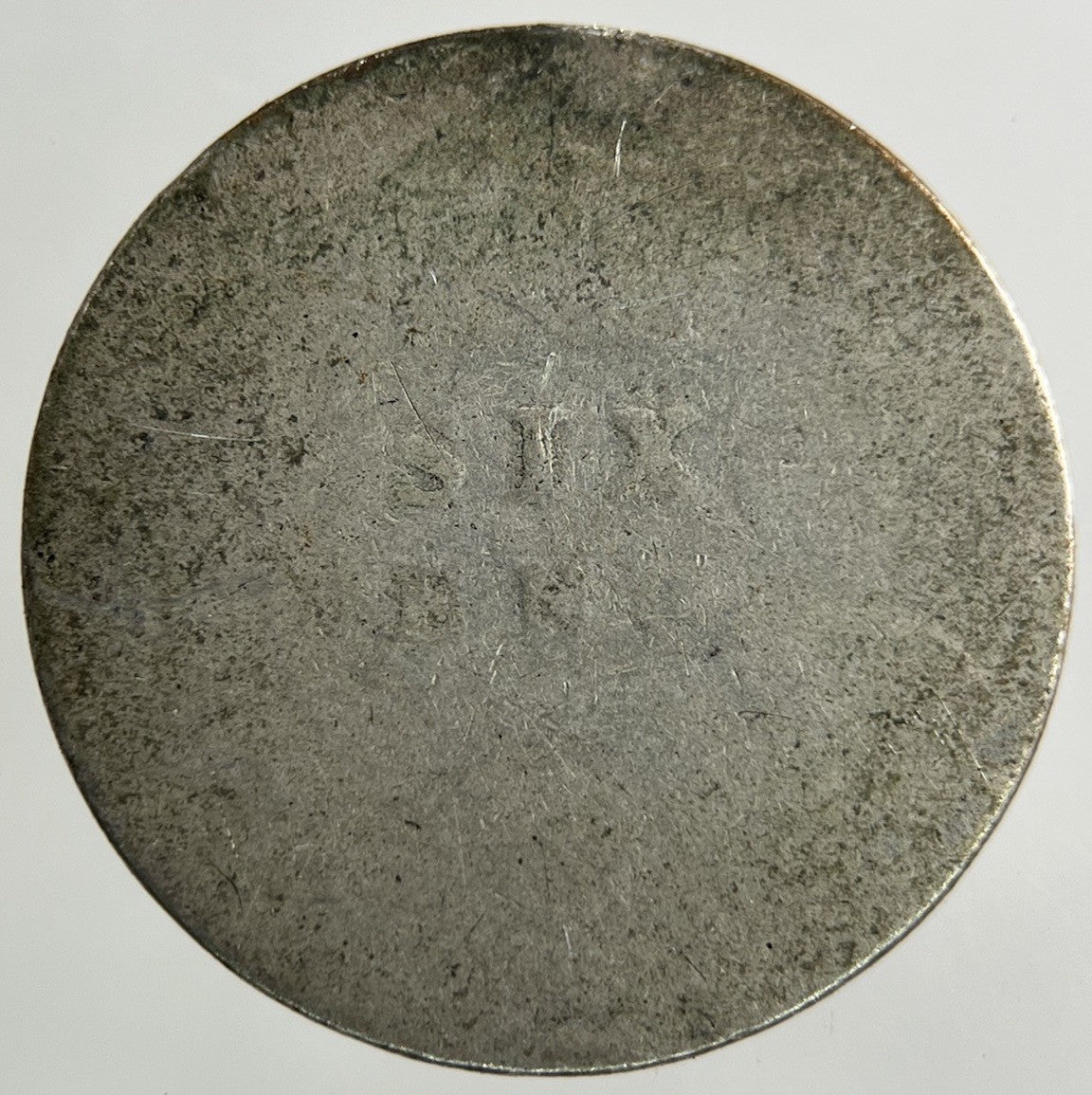 British Edward VII Sixpence Silver Coin | Worn Grade