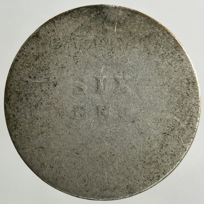 British Edward VII Sixpence Silver Coin | Worn Grade