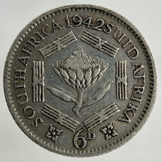 1942 South Africa Sixpence Silver Coin | Collectable Grade