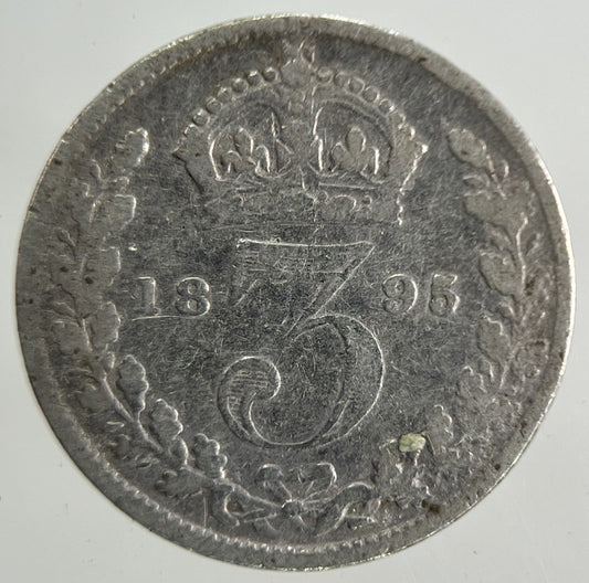 1895 Victoria Threepence Silver Coin | Collectable Grade