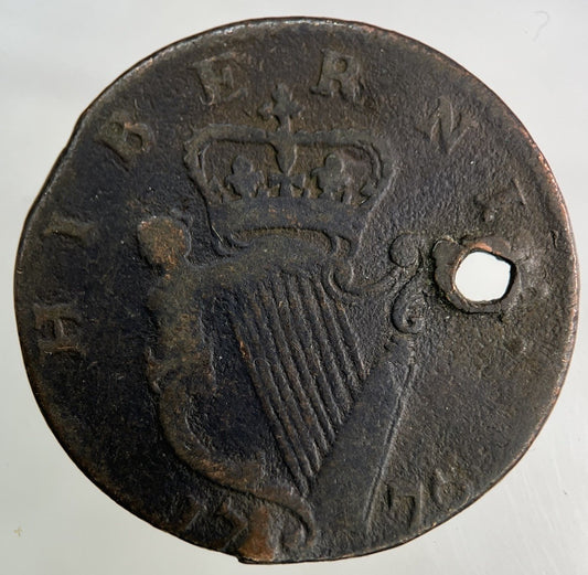1776 Irish Half - Penny Coin | Fine Collectable Grade