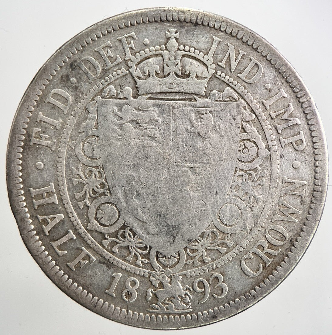 1893 Victoria Half - Crown Silver Coin | Collectable Grade