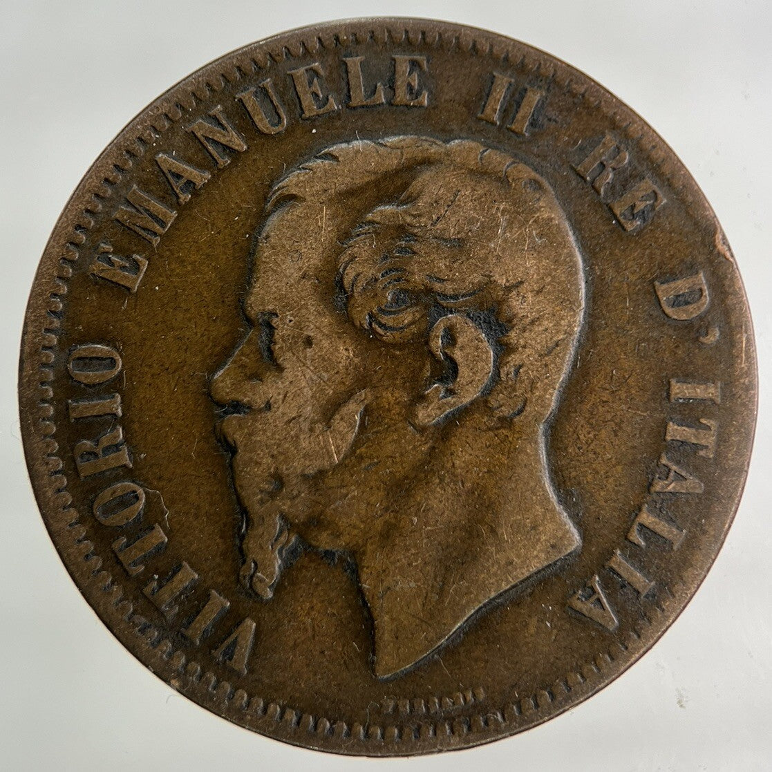 1863 Italy 10 Centesimi Coin | Fine Collectable Grade