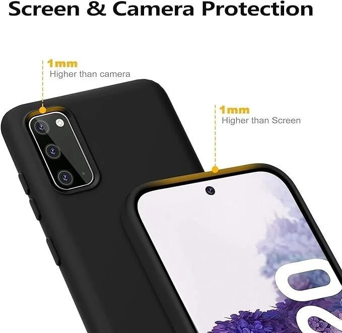 Samsung Galaxy S20 Black Bumper Silicone Shockproof Protective Case