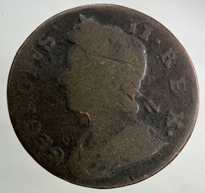 British George II 2nd Half - Penny Coin | Fair Grade