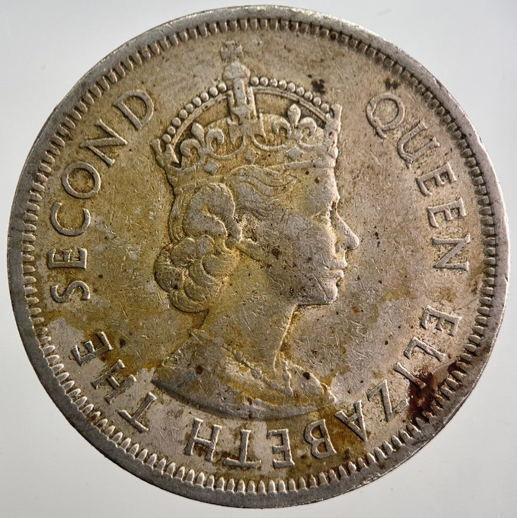 1960 Hong Kong 1 One Dollar Coin | Fine Collectable Grade | a8057
