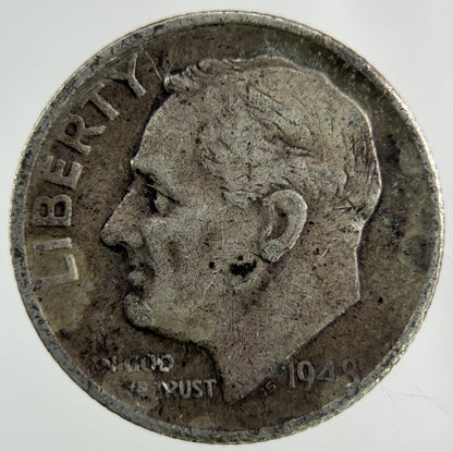 1948 - S US USA Roosevelt Dime Silver Coin | Collectable Grade